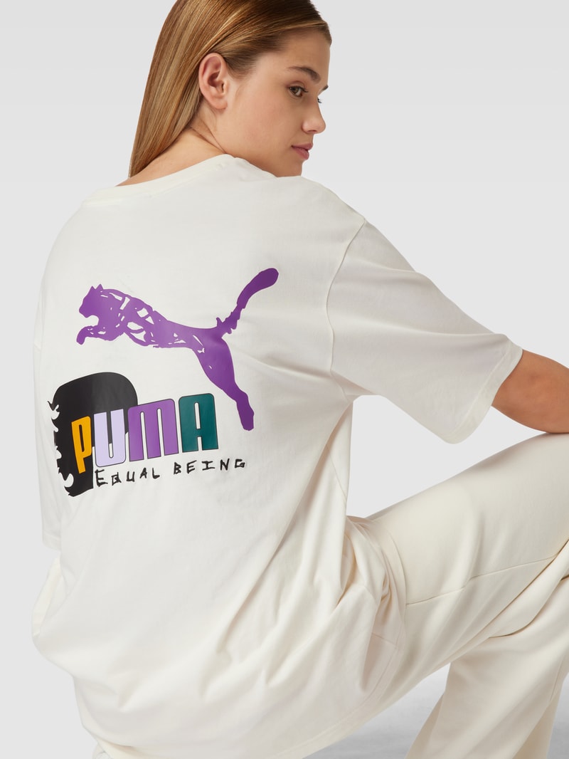 T-Shirt mit Label-Stitching - PUMA X P&C* in offwhite
