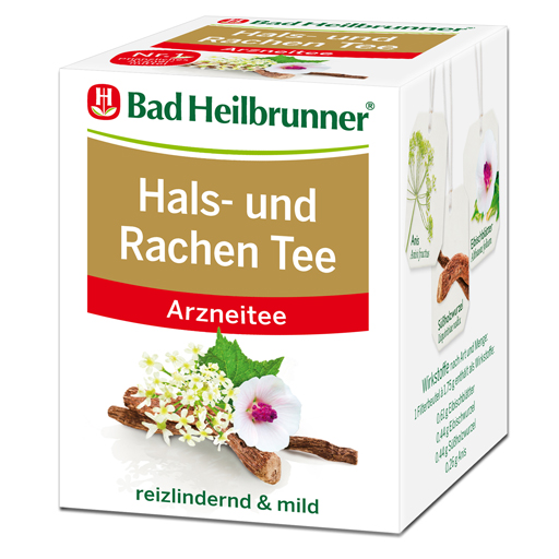 BAD HEILBRUNNER Hals- und Rachen Tee Filterbeutel  8X1.75 g  Filterbeutel