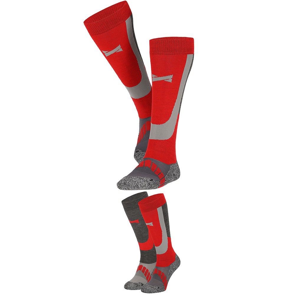 Xtreme 6 Paar Multi Red Unisex Skisocken