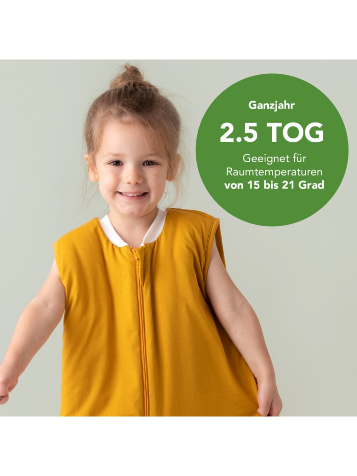 Schlummersack Ganzjahres Schlafsack mit Füßen, 2.5 TOG in Orange günstig kaufen