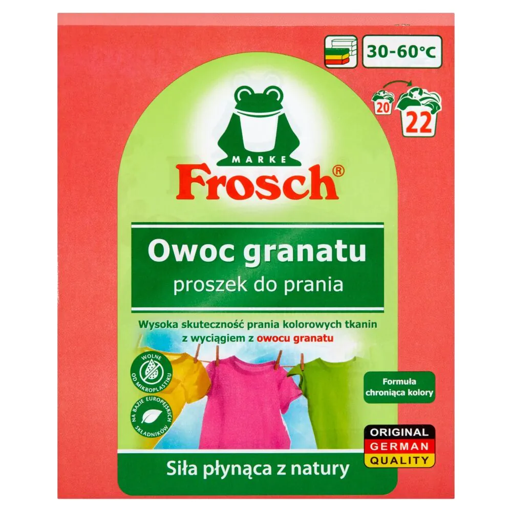 Σκόνη πλυσίματος ρούχων Frosch με ρόδι 1,45 kg