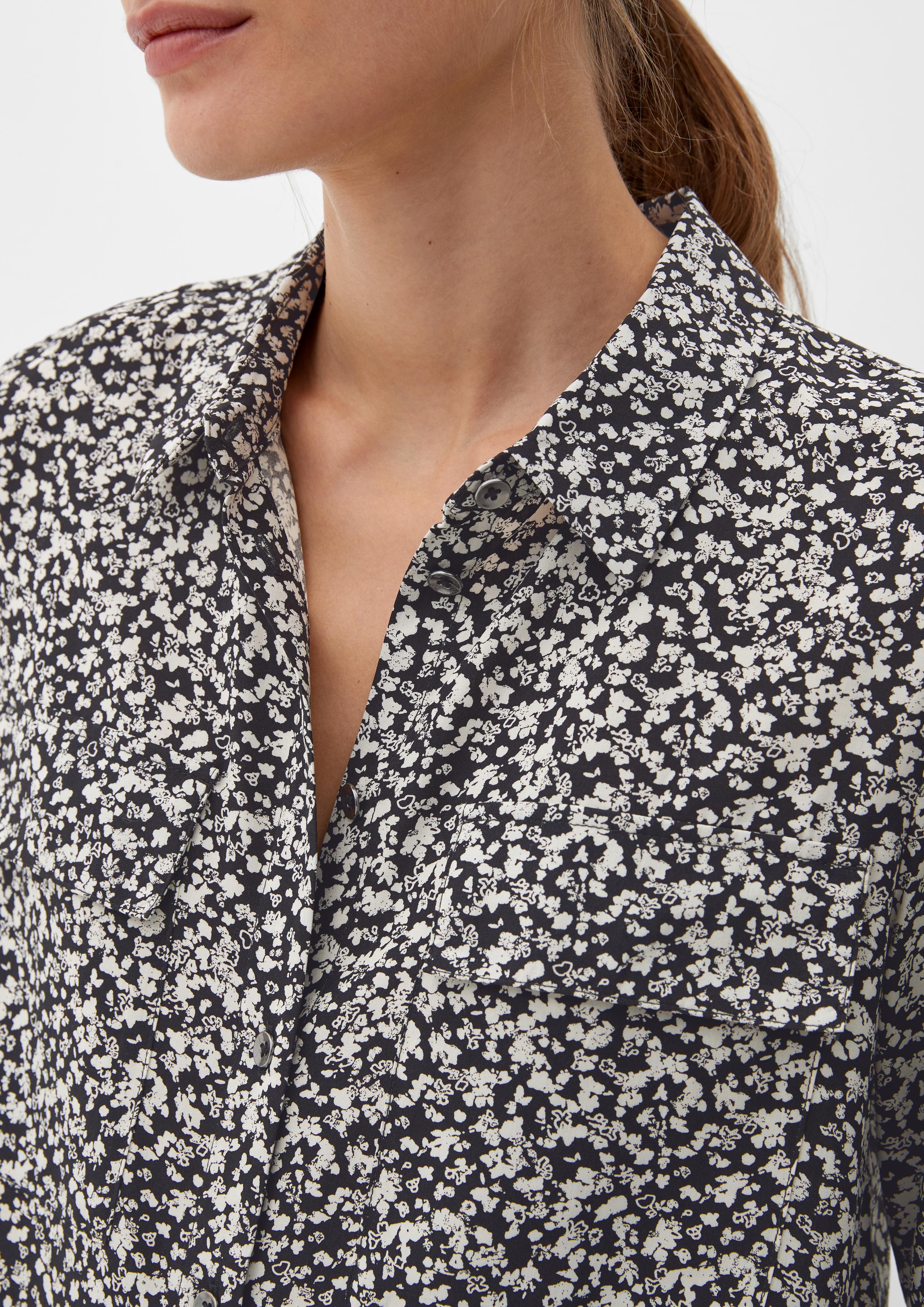 Viskose-Bluse mit Alloverprint  2120833-99A2