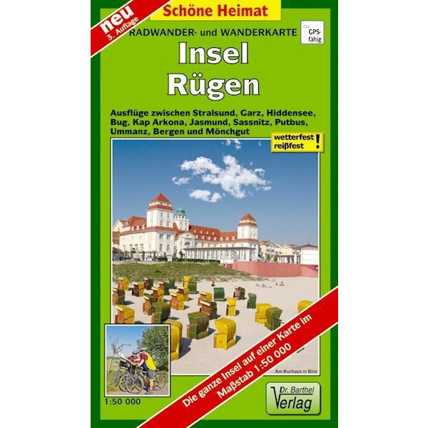 Insel Rügen Radwander- und Wanderkarte 1 : 50 000 - Wanderkarte