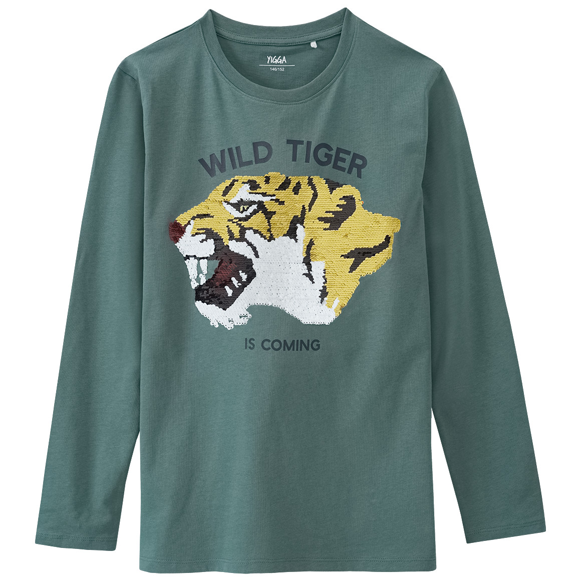 Jungen Langarmshirt mit Wendepailletten