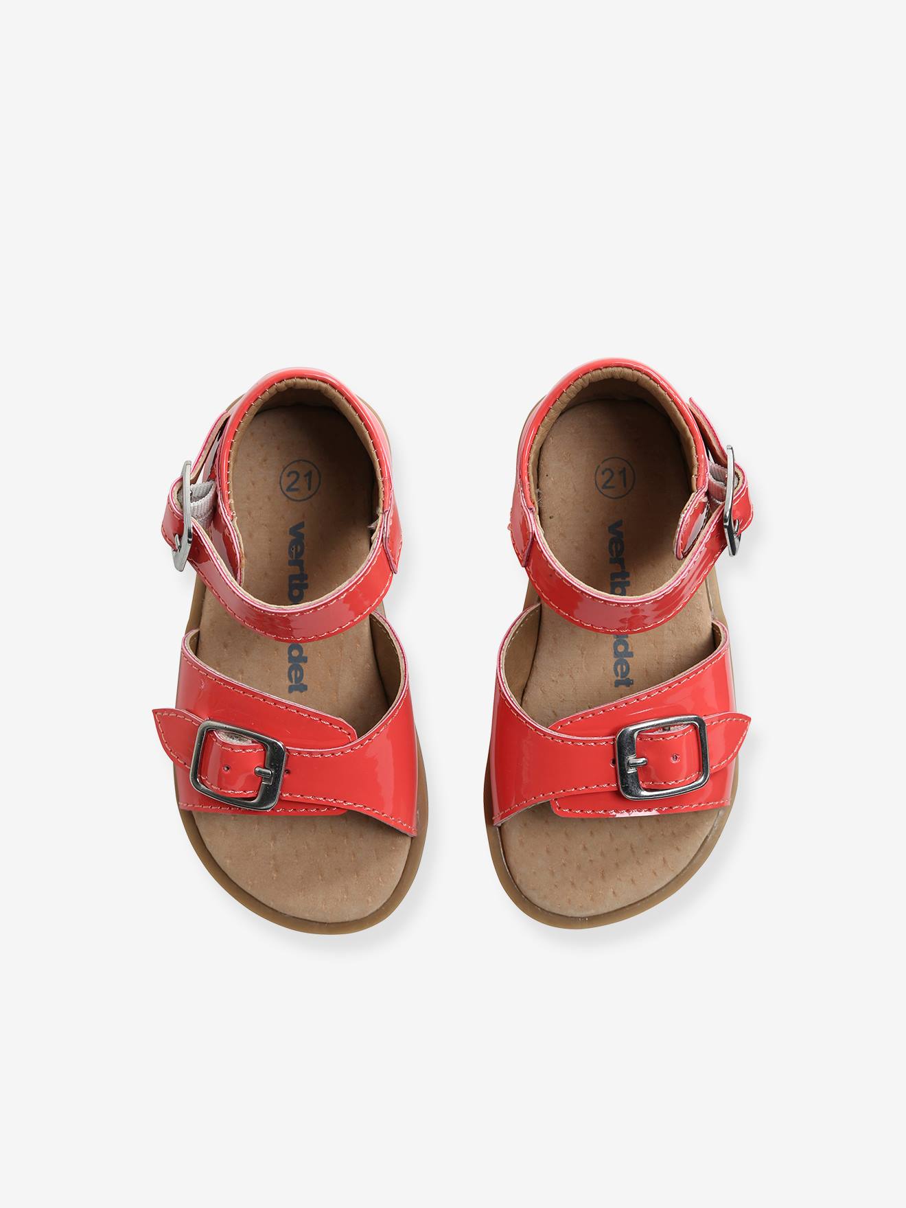 Sandales bout ouvert bébé fille corail