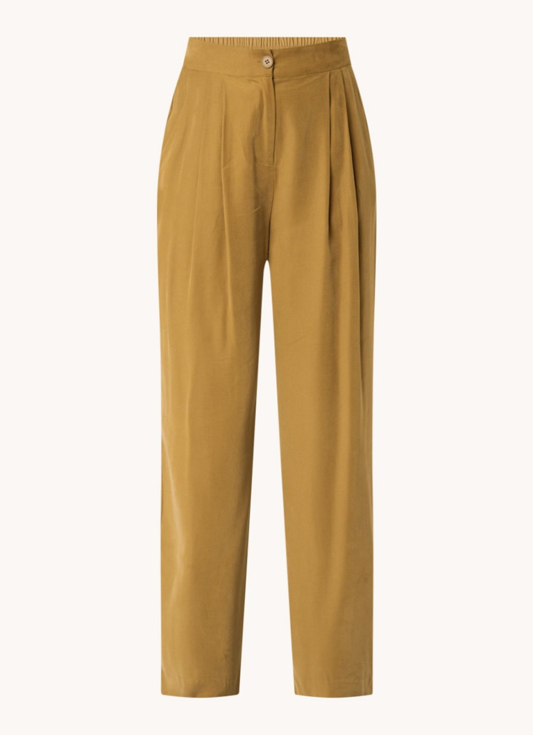 Pantaloni a gamba larga a vita alta Fanya di Modström con piega stirata