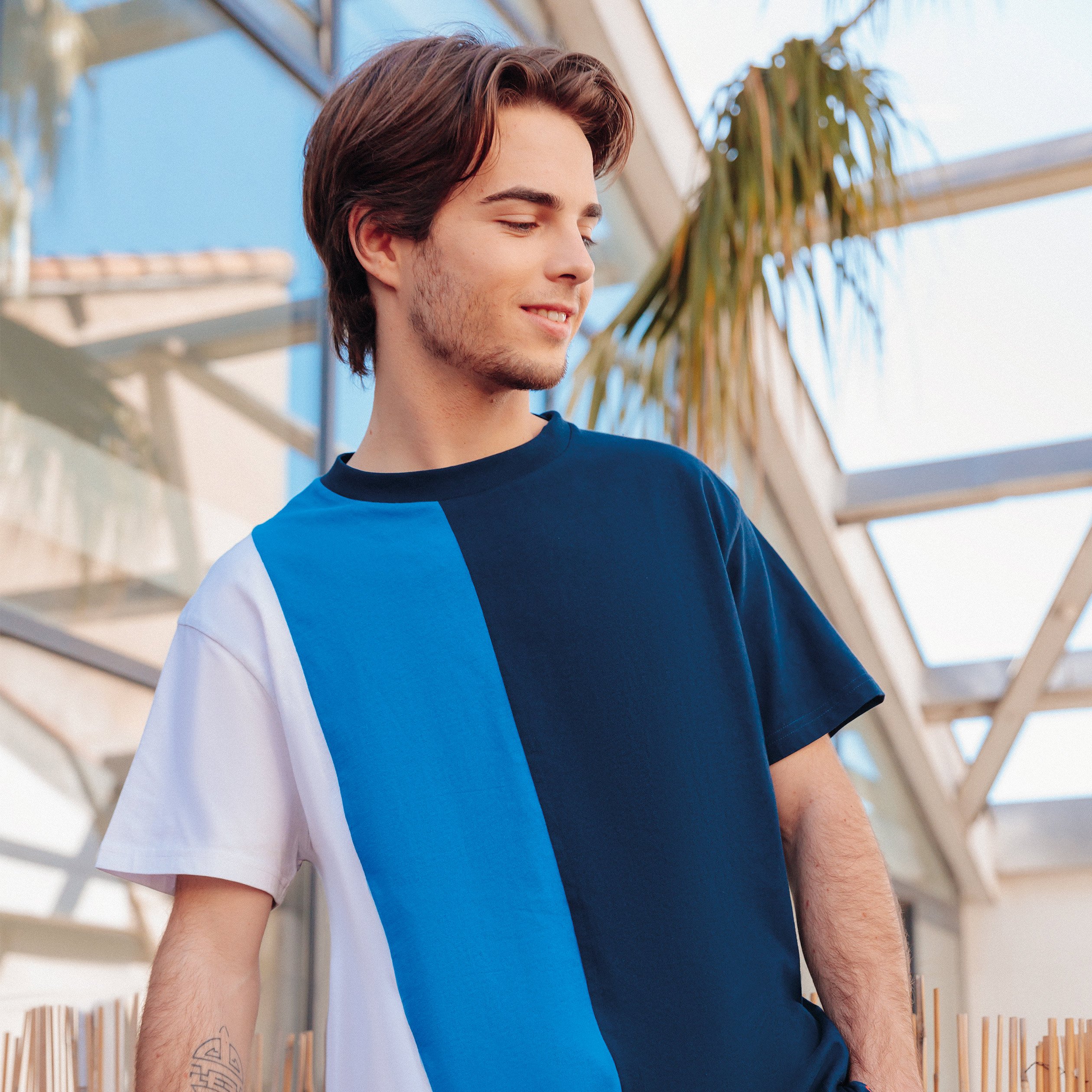 T-shirt manches courtes Creeks bleu homme | La Halle