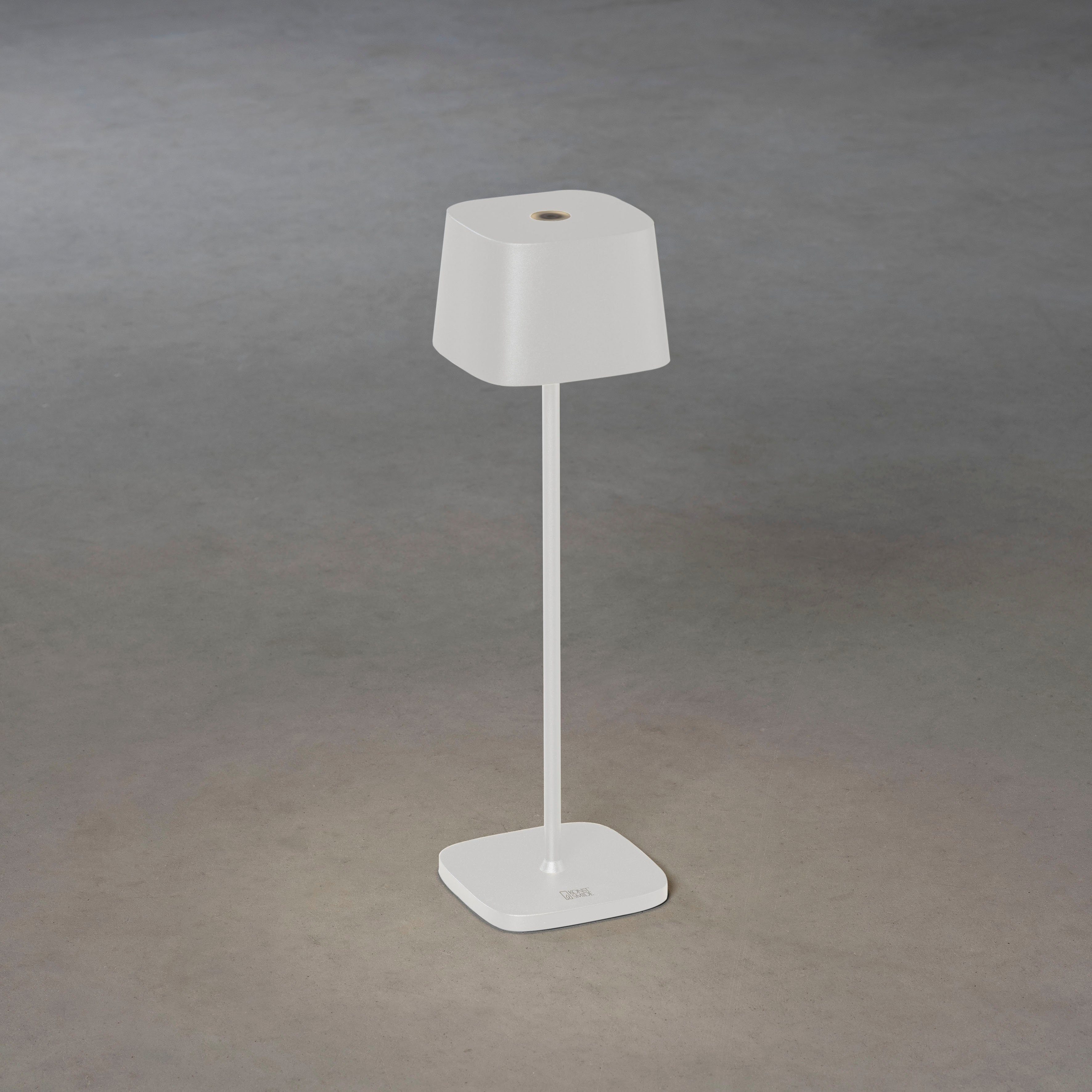 KONSTSMIDE LED Tischleuchte Capri, LED fest integriert, Warmweiß, Capri LED USB-Tischleuchte weiss, Farbtemperatur, dimmbar