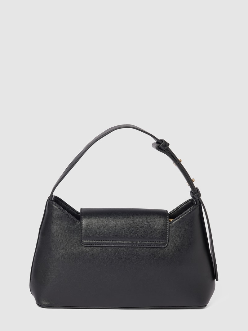 Handtasche mit Label-Applikation Modell 'RE-LOCK' in schwarz