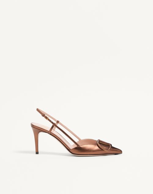 VLogo Signature Slingback-pumpe i 80 mm lamineret nappa