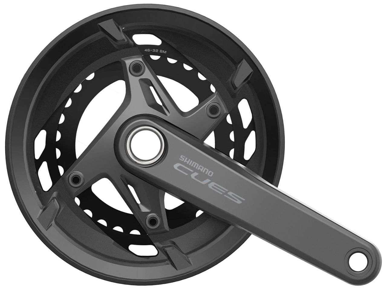 Shimano CUES FC-U6010 11-fach Kurbel 46/32 mit Kettenschutz kaufen | Bike-Discount