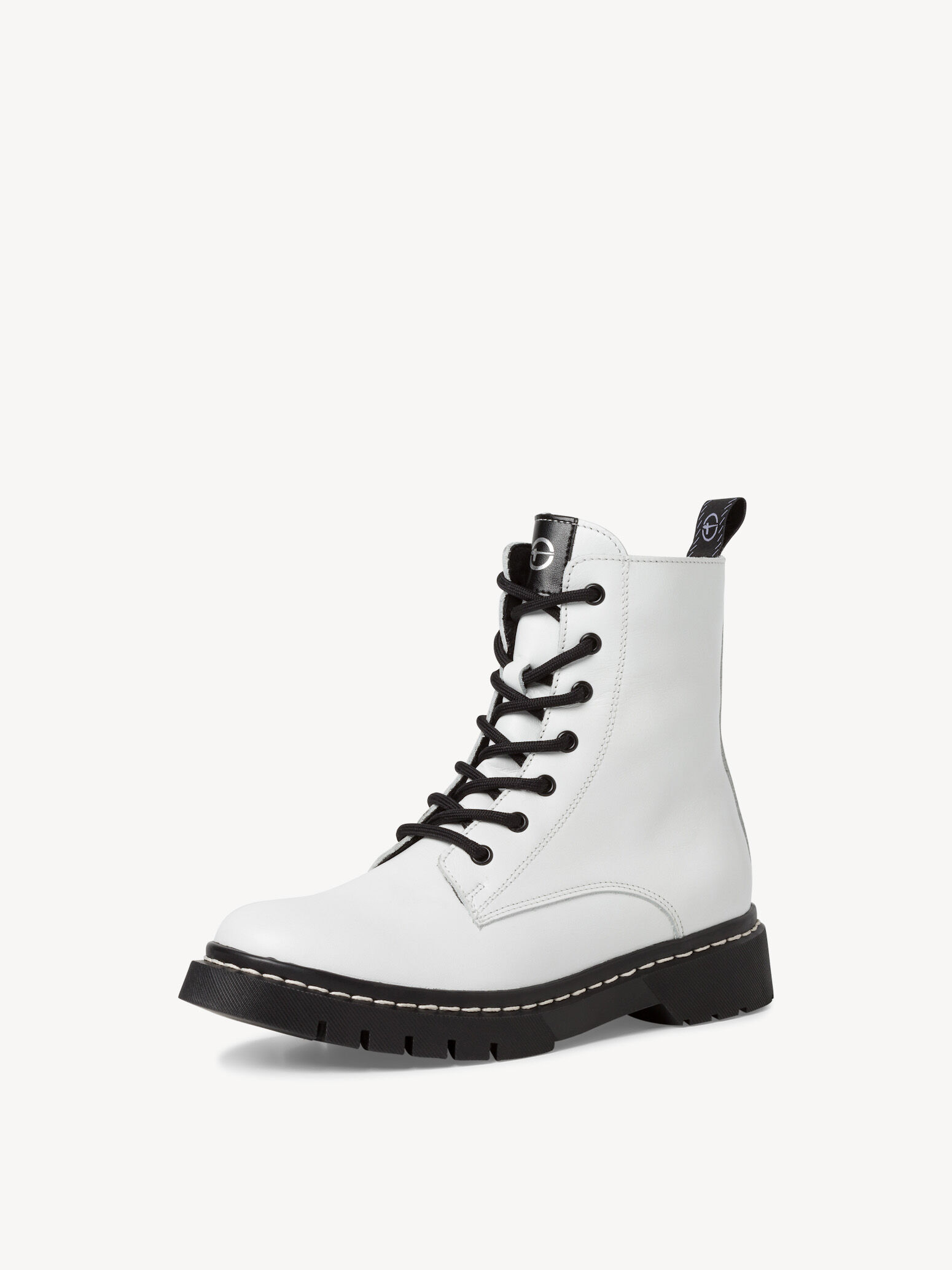 Bottine en cuir - blanc