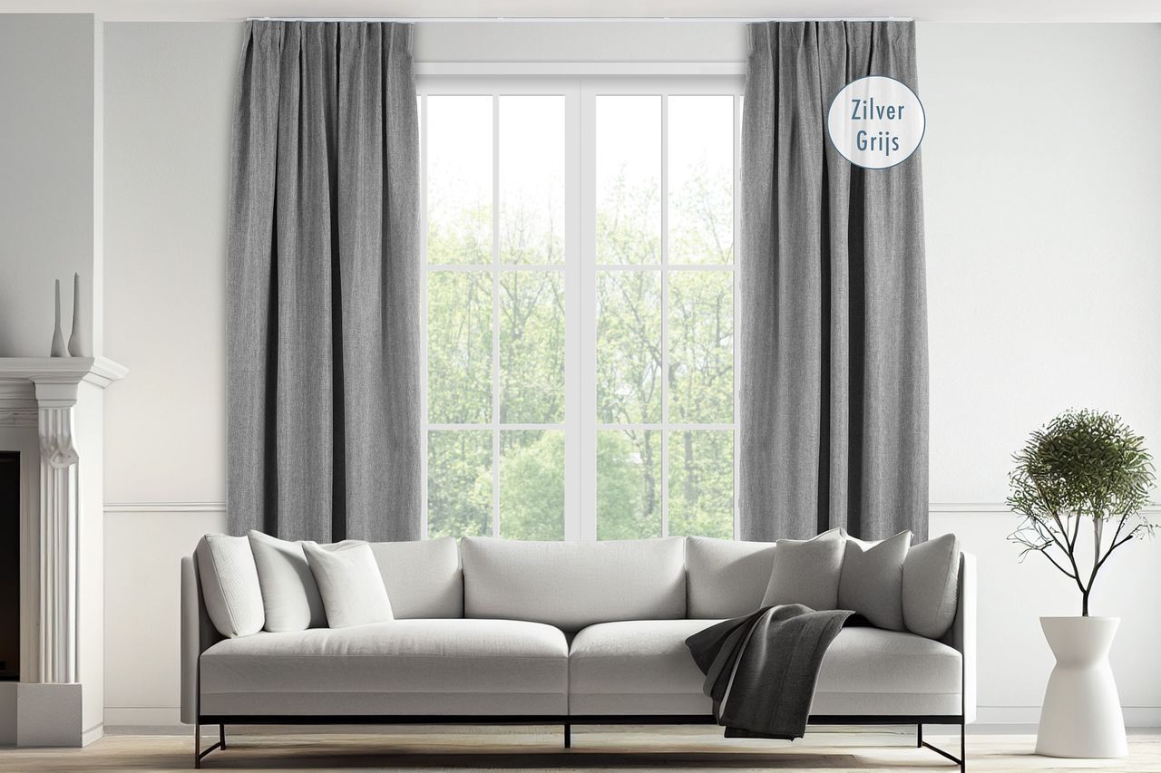 Lifa Living Vorhang - 150 x 260 cm - Haken - Silbergrau
