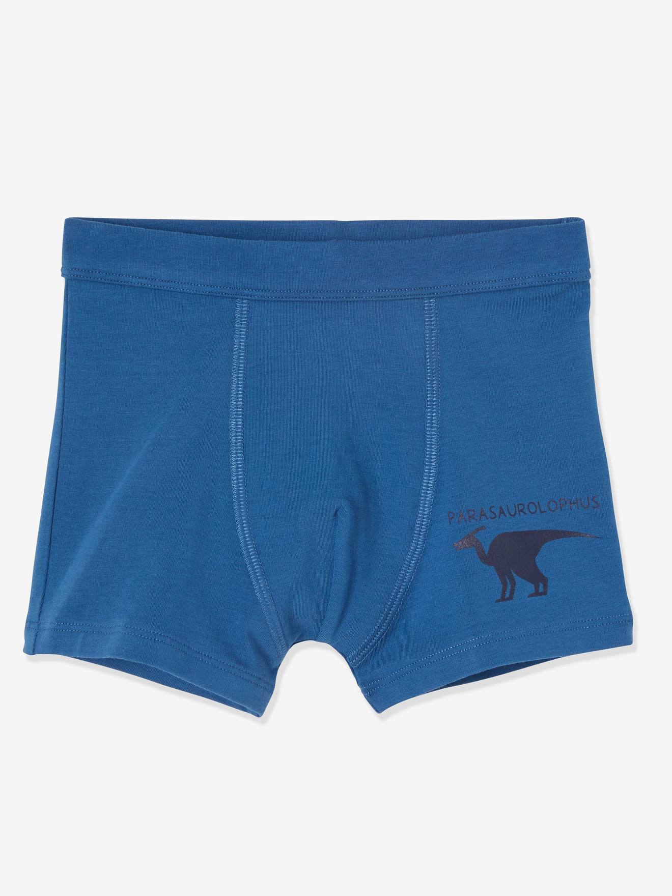 Vertbaudet 7er-Pack Jungen Boxershorts, Dinosaurier Oeko-Tex - pack wollweiß