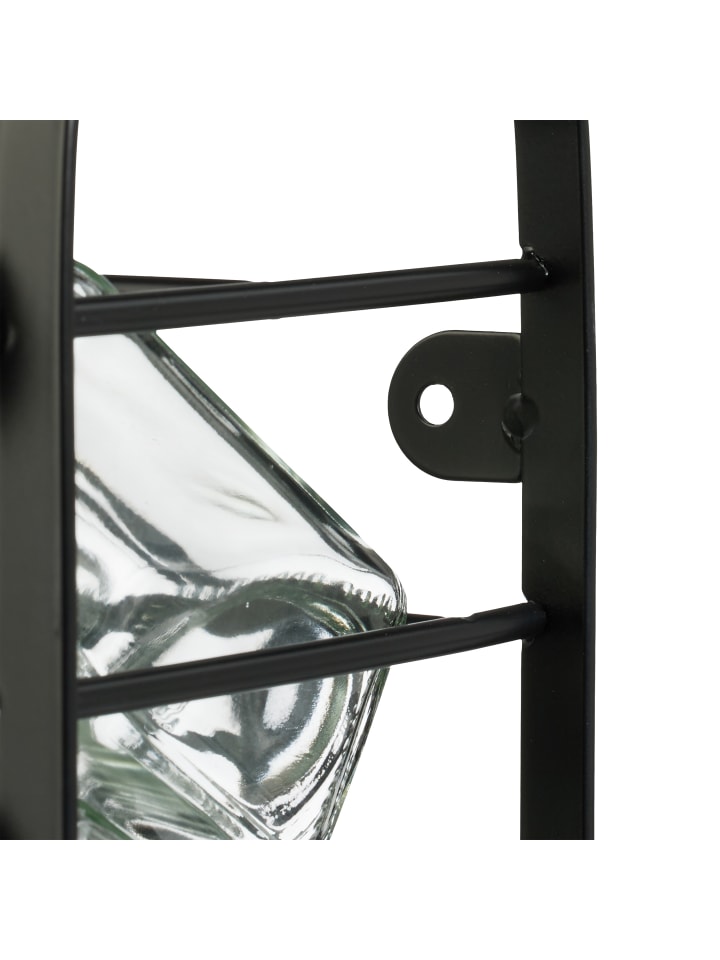 relaxdays Gewürzregal in Schwarz - (B)38,5 x (H) 25,5 x (T)12,5 cm günstig kaufen onesize