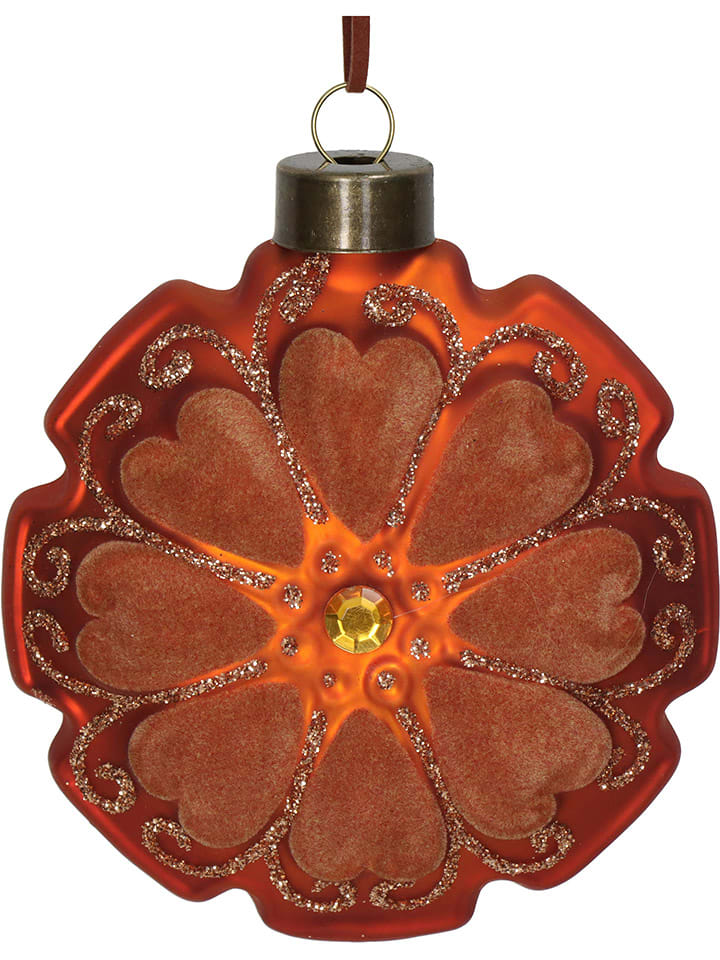 Kersten 2er-Set: Christbaumkugeln in Orange - (B)10 x (H)10 x (T)5 cm günstig kaufen onesize