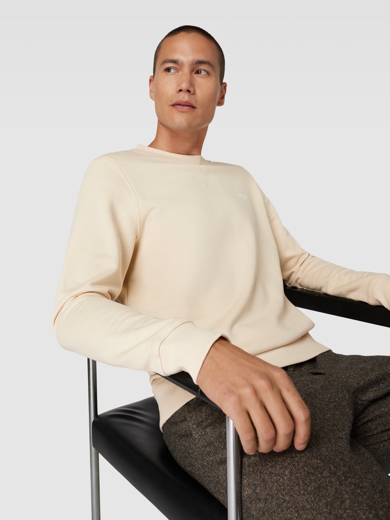 Sweatshirt aus reiner Baumwolle Modell 'Salazar' in weiß