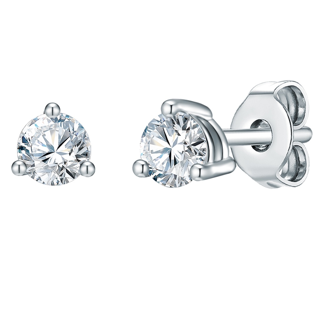 Trilani Puces d'oreille en diamant Argent sterling Lab Grown Diamond en Argent Boucles d'oreilles