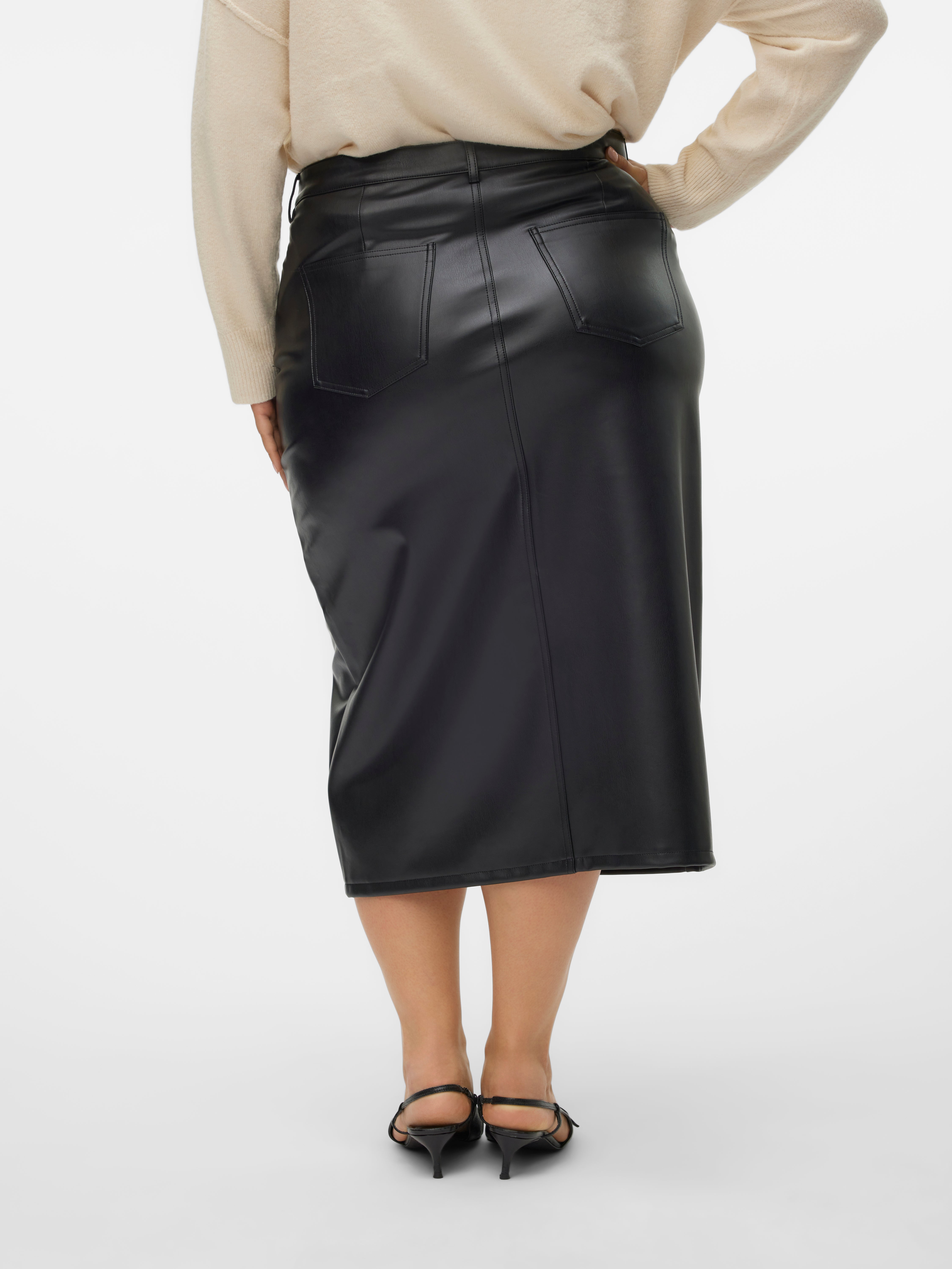 VMCVERI Hohe Taille Midirock