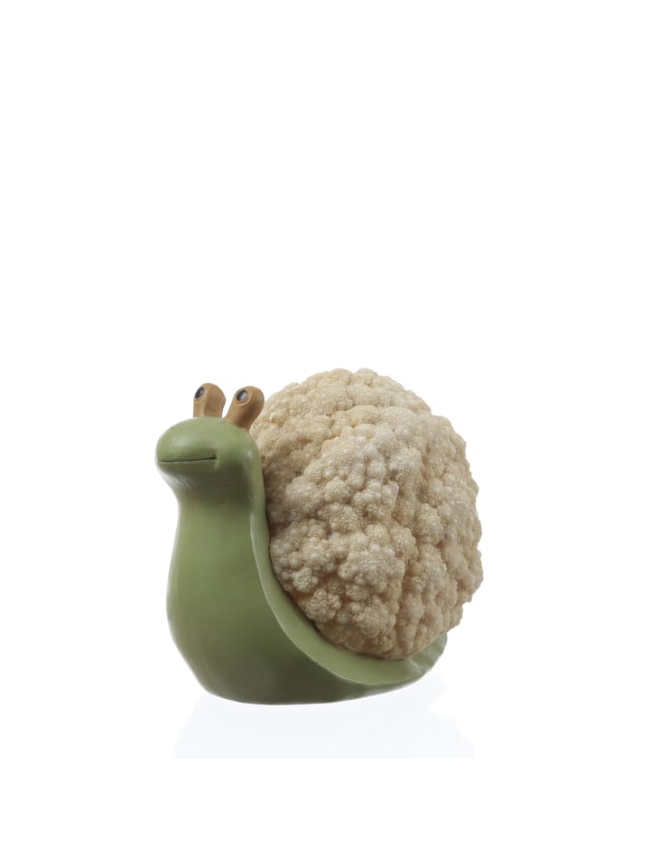 MARELIDA Dekofigur Schnecke Blumenkohl Gartendeko für Beet Garten H: 11cm in grün günstig kaufen onesize