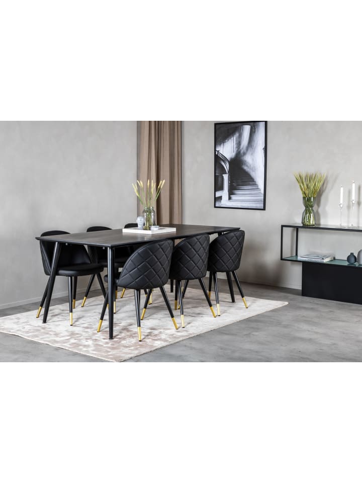 ebuy24 Essgruppe Dipp 50 (7-teilig) Schwarz 90 x 180 cm günstig kaufen onesize