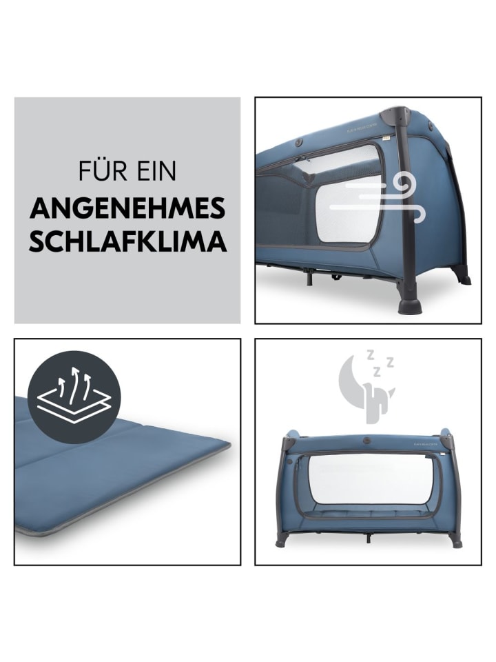 Hauck Reisebett Play N Relax Center mit Wickelauflage, höhenverstellbar in blau günstig kaufen onesize