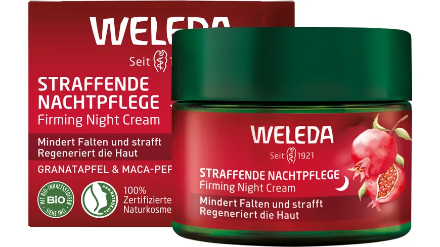 Weleda GRANATAPFEL Straffende Nachtpflege Granatapfel & Maca-Peptide 40 ml