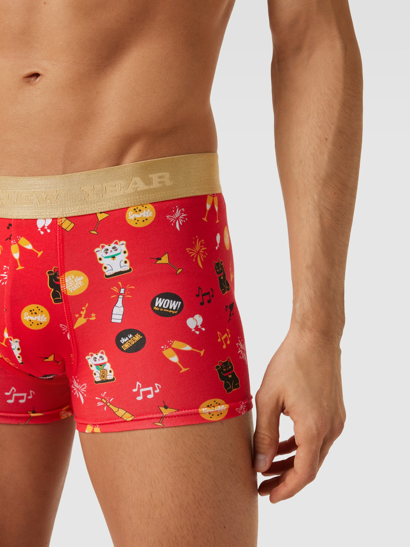 Trunks mit Allover-Muster im 2er-Pack in rot