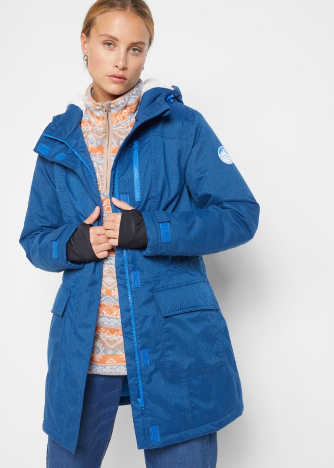 Funktions-Parka mit Teddyfleece und Kapuze