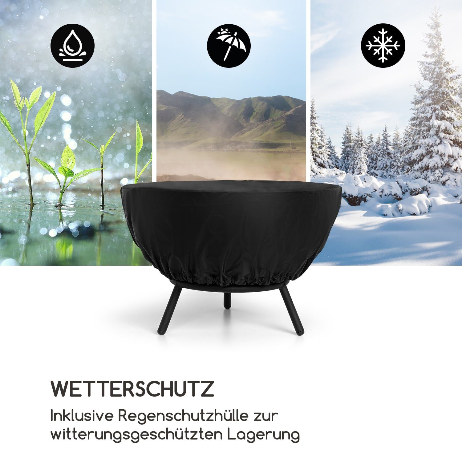 blumfeldt Feuerschale Fireball, (Set), Feuerkorb Feuerstelle Outdoor Feuerschale Garten Lagerfeuerschale