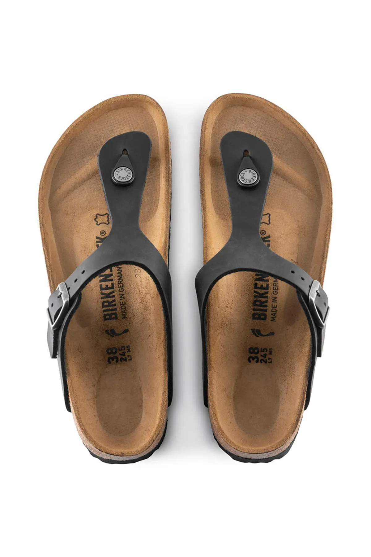 Birkenstock  Pantolette - Schwarz - Flacher Absatz