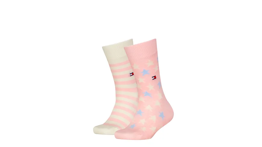 TOMMY HILFIGER Kinder Socken Stars And Stripes 2er Pack pink