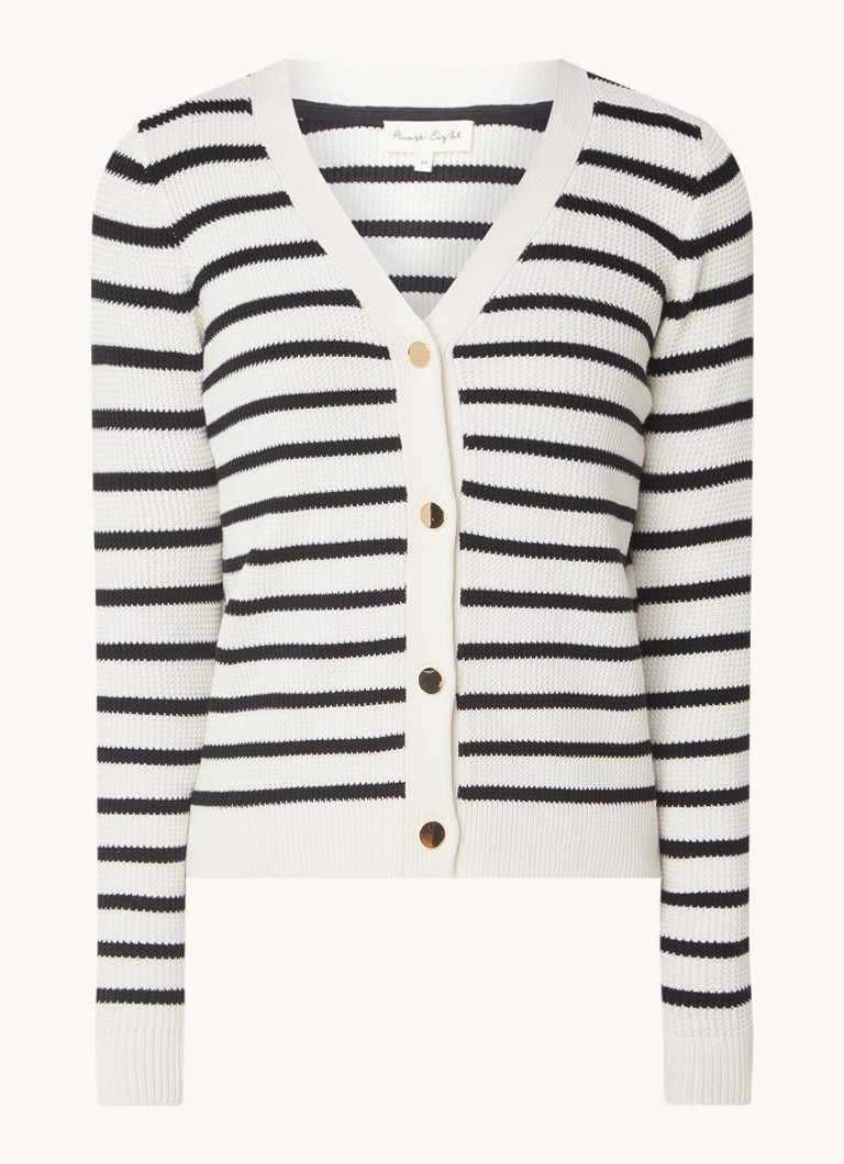 Cardigan cu dungi tricotate fin Chloe Phase Eight