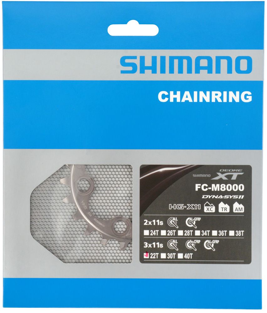Shimano XT 3-fach Kettenblatt für FC-M8000 22 Zähne (BA) kaufen | Bike-Discount