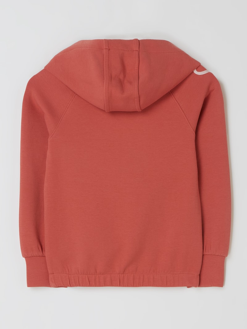 Sweatjacke mit Kapuze in koralle