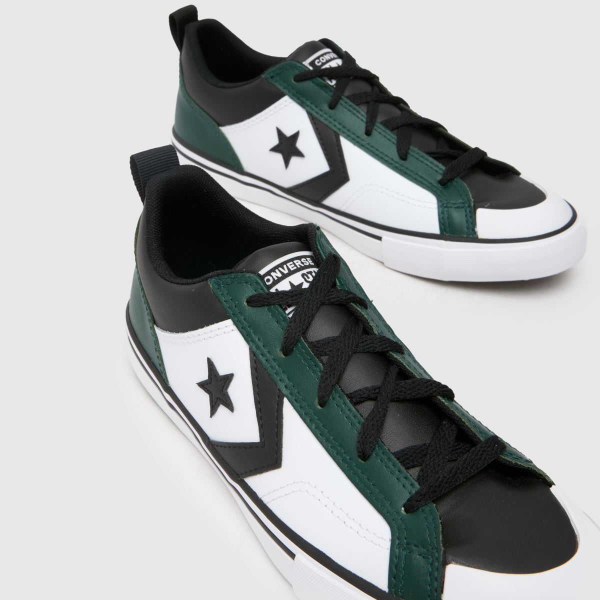 Converse vita & gröna Pro Blaze Low Pojkar Ungdomsskor