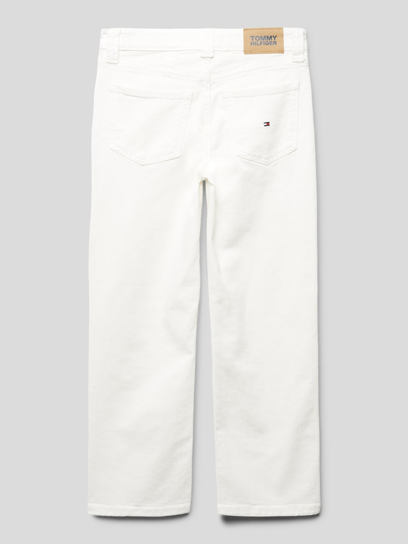 Jeans mit Label-Details Modell 'SAIL' in weiß