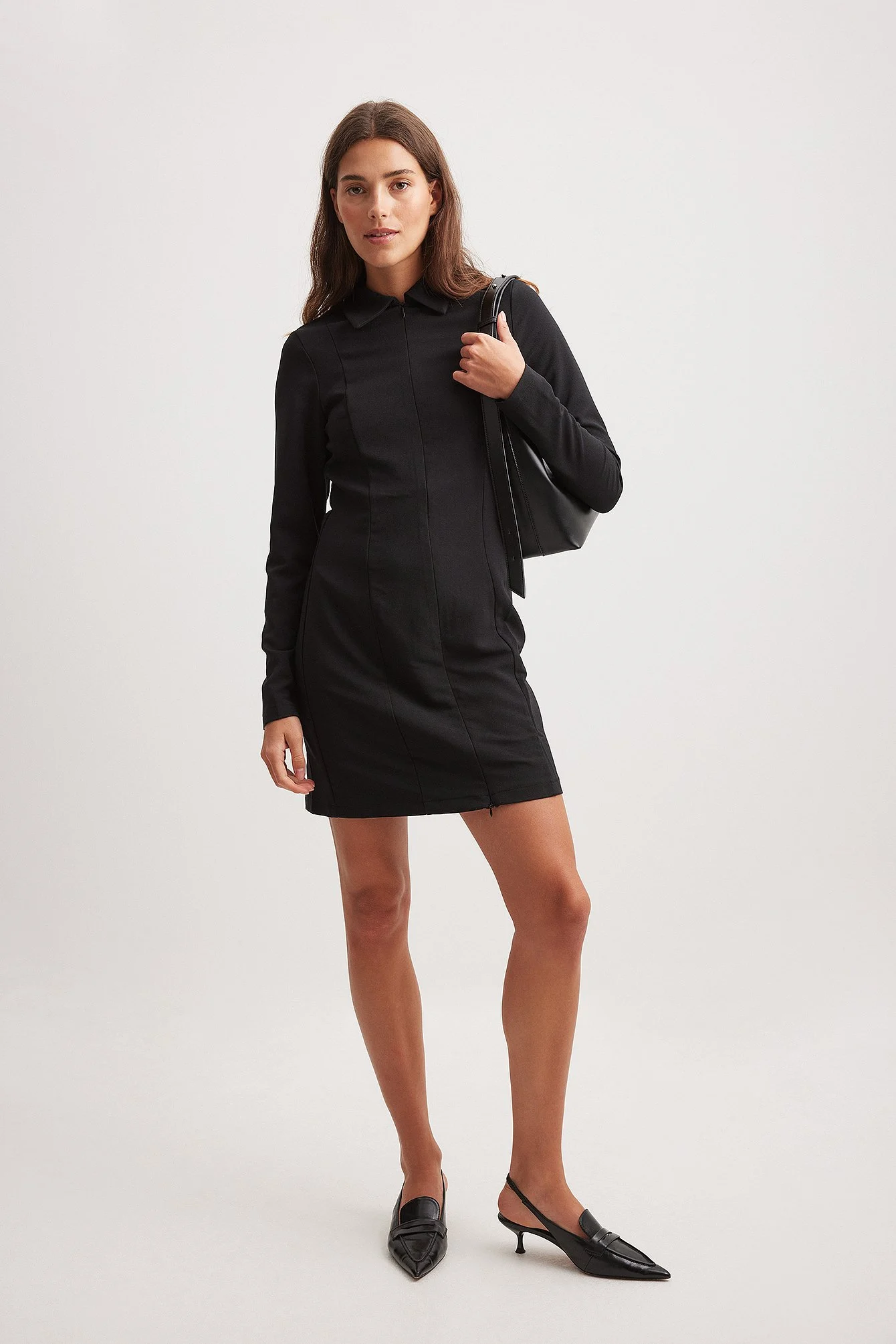 Minikleid mit Reißverschluss