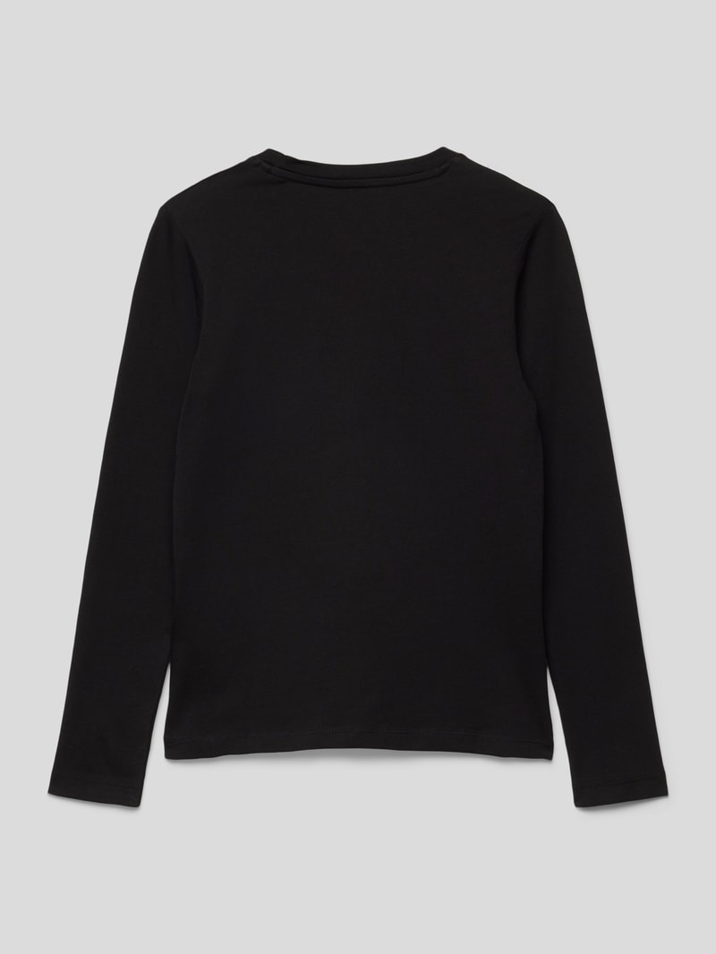 Longsleeve mit Label-Print Modell 'PLAY' in schwarz