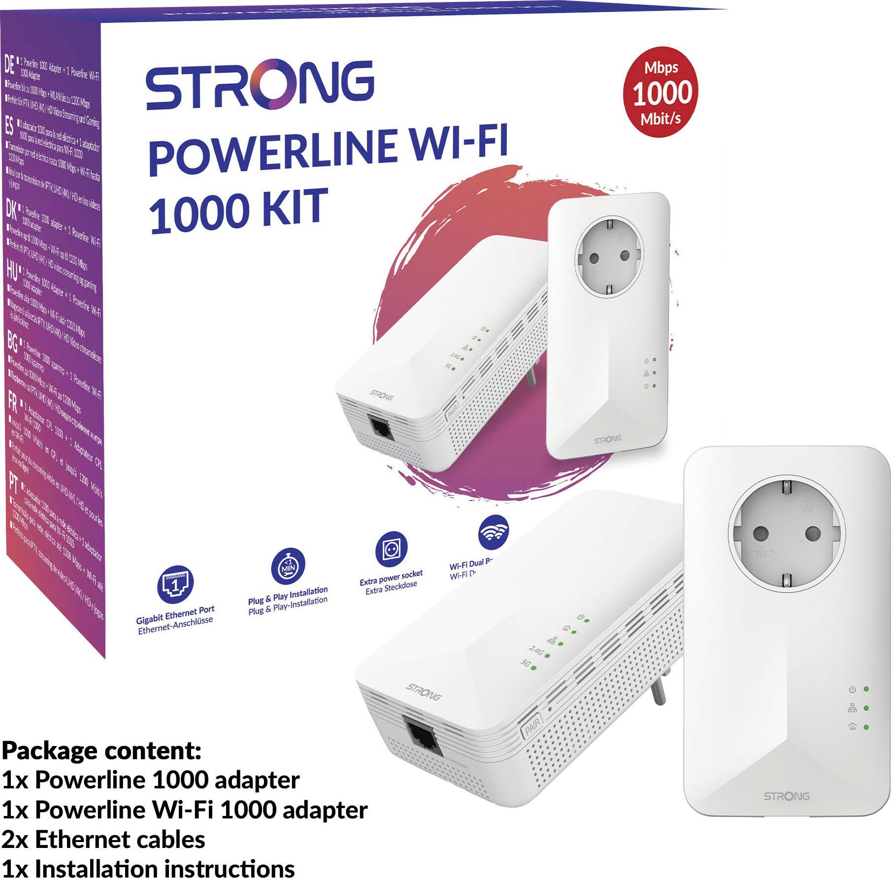 Strong POWERLINE WI-FI 1000 KIT Reichweitenverstärker