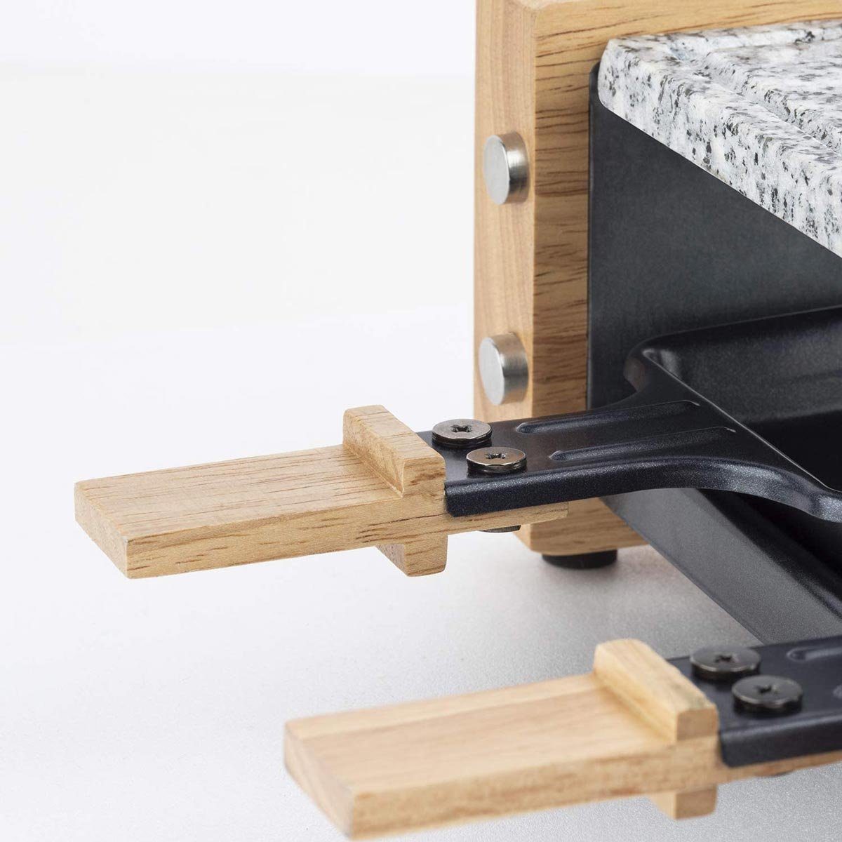 H.Koenig Raclette WOD2 kleines kompaktes Raclette / Heißer Stein für 2 Personen, 2 Raclettepfännchen, 350 W