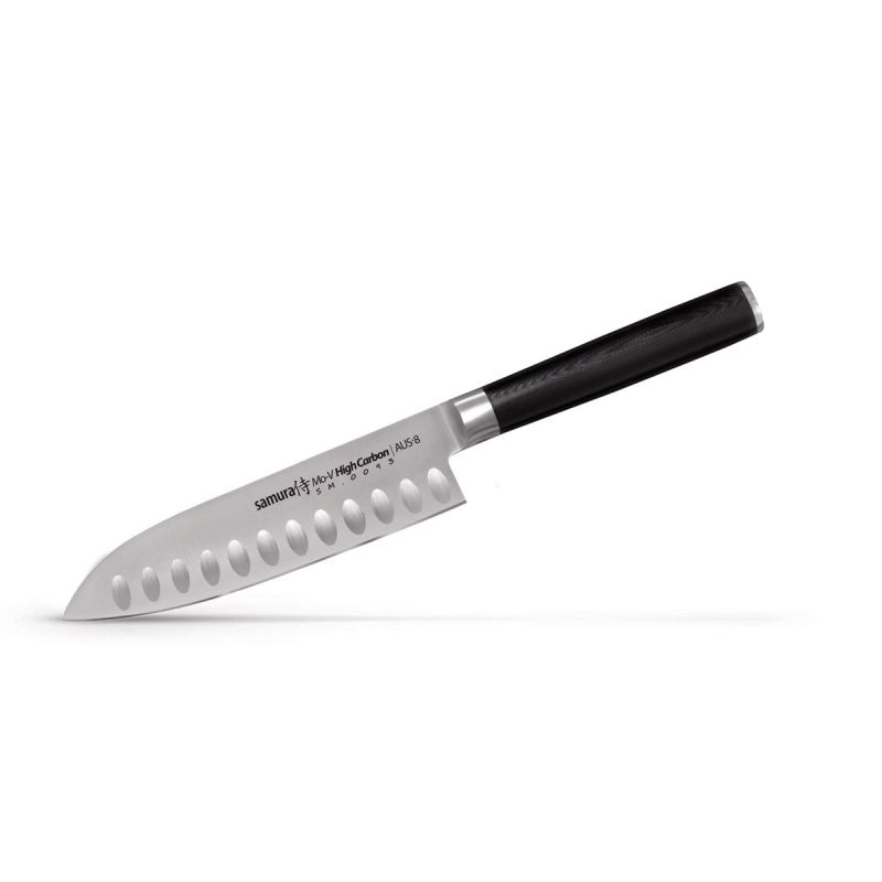 Samura MO-V Small Santoku W\/Alveoli (Santokumesser mit Hohlschliff) 13,8 cm