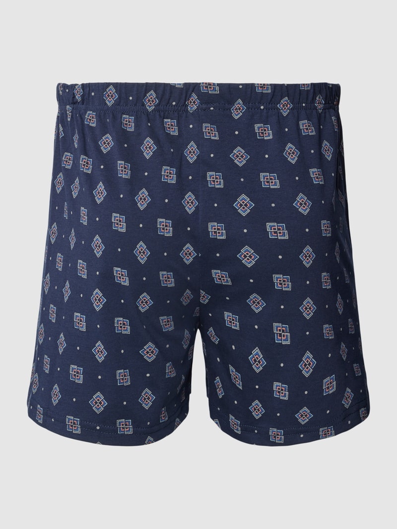 Boxershorts mit Allover-Muster Modell 'X-LASTIC' in dunkelblau