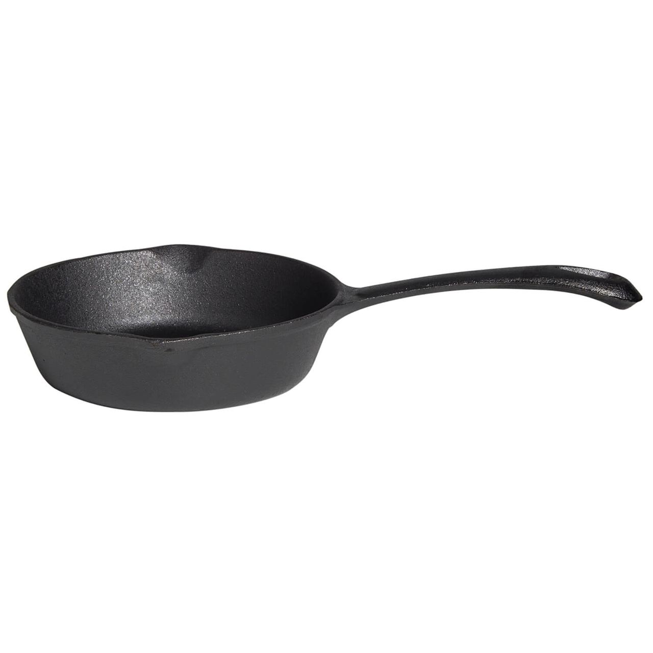 Allgrill Gusseisen-Pfanne mit Stiel, rund, schwarz, 16 cm, 0,5 l, für alle Herdarten