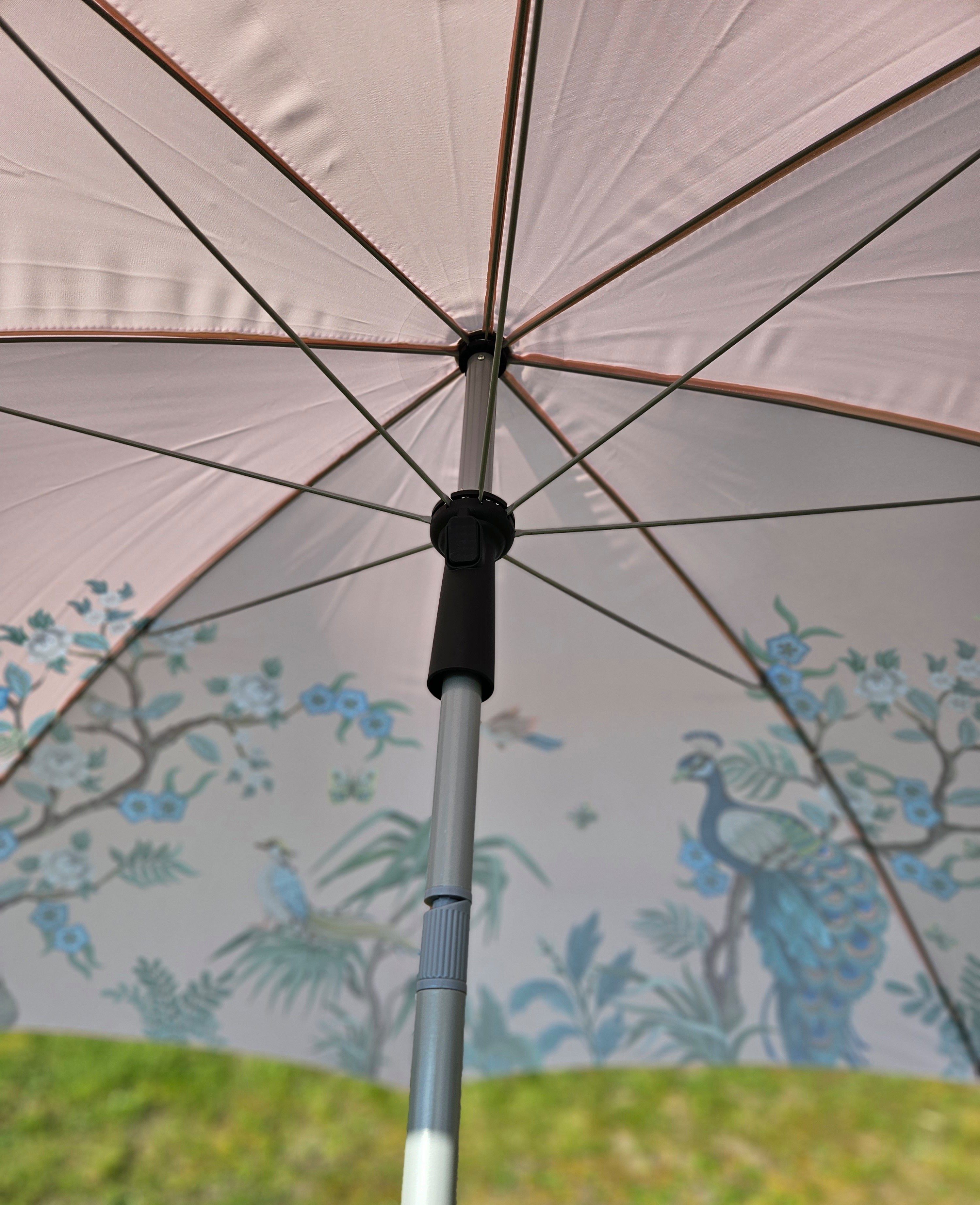 Meinposten Sonnenschirm Sonnenschirm rosa PAJARO Balkonschirm UV-Schutz UPF 40+ Ø 180 cm, anknickbar