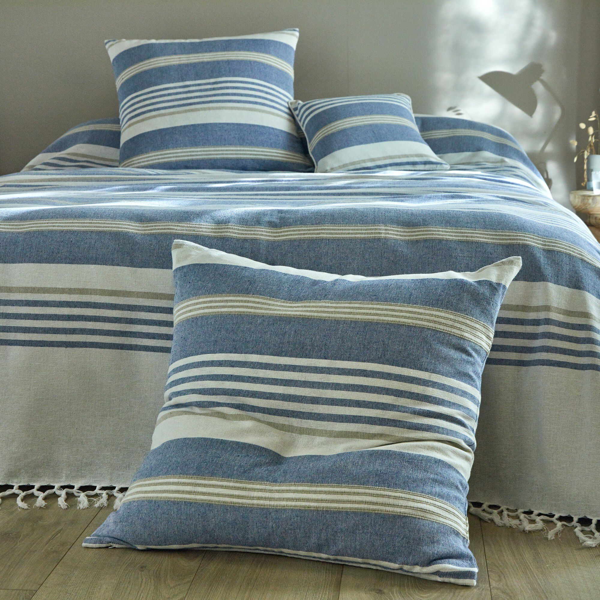 Plaid jeté multicolore coton tissage artisanal