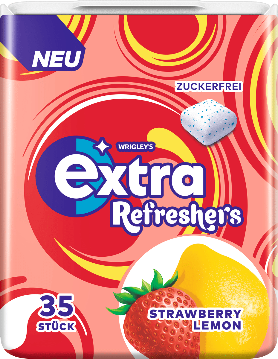 Kaugummi, Refreshers Strawberry Lemon, zuckerfrei, 35 St