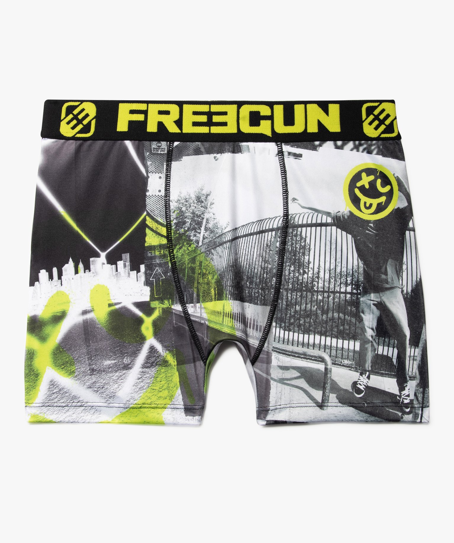 Boxer homme seconde peau imprimé fluo - Freegun imprime | GEMO