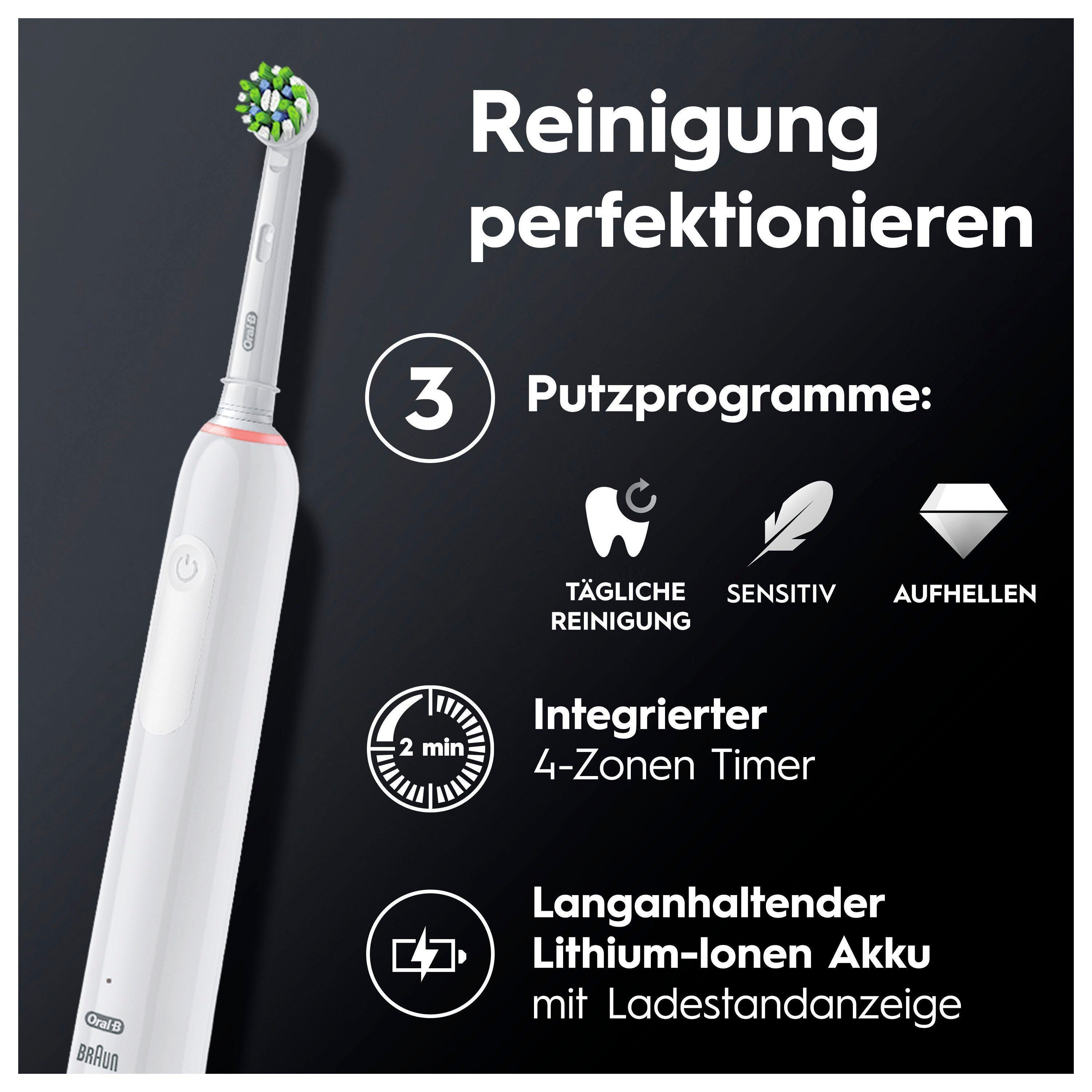 Oral-B Elektrische Zahnbürste Pro 3 3500 Special Edition, Aufsteckbürsten: 1 St., 360°-Andruckkontrolle