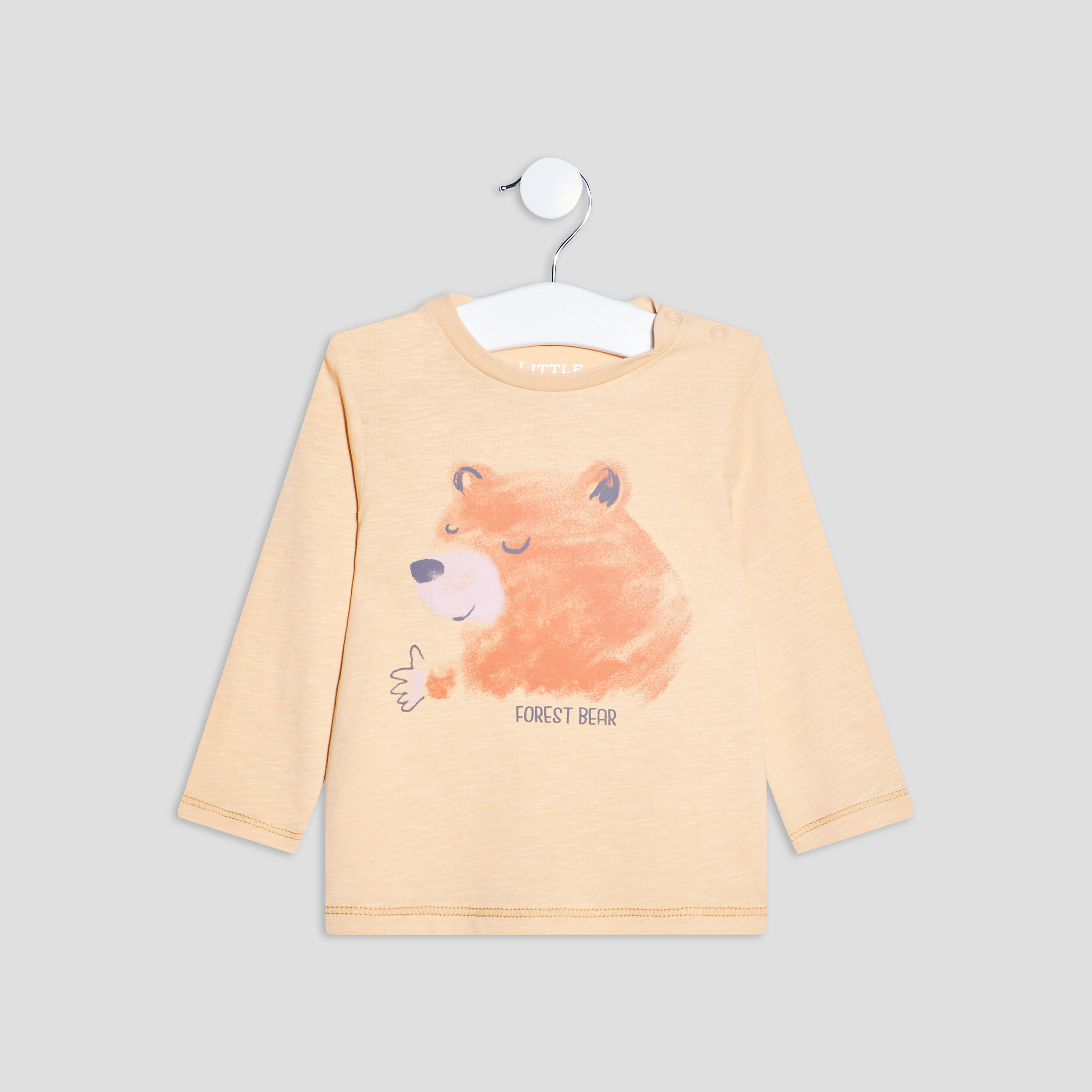 T-shirt manches longues ivoire bébé garçon | La Halle